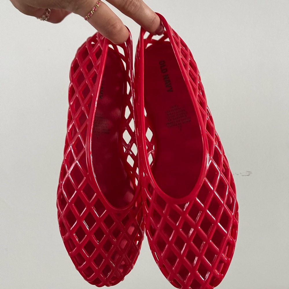 Old Navy Red Mesh Flats